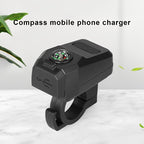 Motorcycle USB Charger with Compass – Fast Charging, Waterproof, 36-105V – Universal for Motorcycles &amp; E-Bikes
