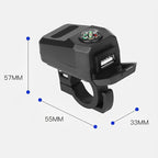 Motorcycle USB Charger with Compass – Fast Charging, Waterproof, 36-105V – Universal for Motorcycles &amp; E-Bikes