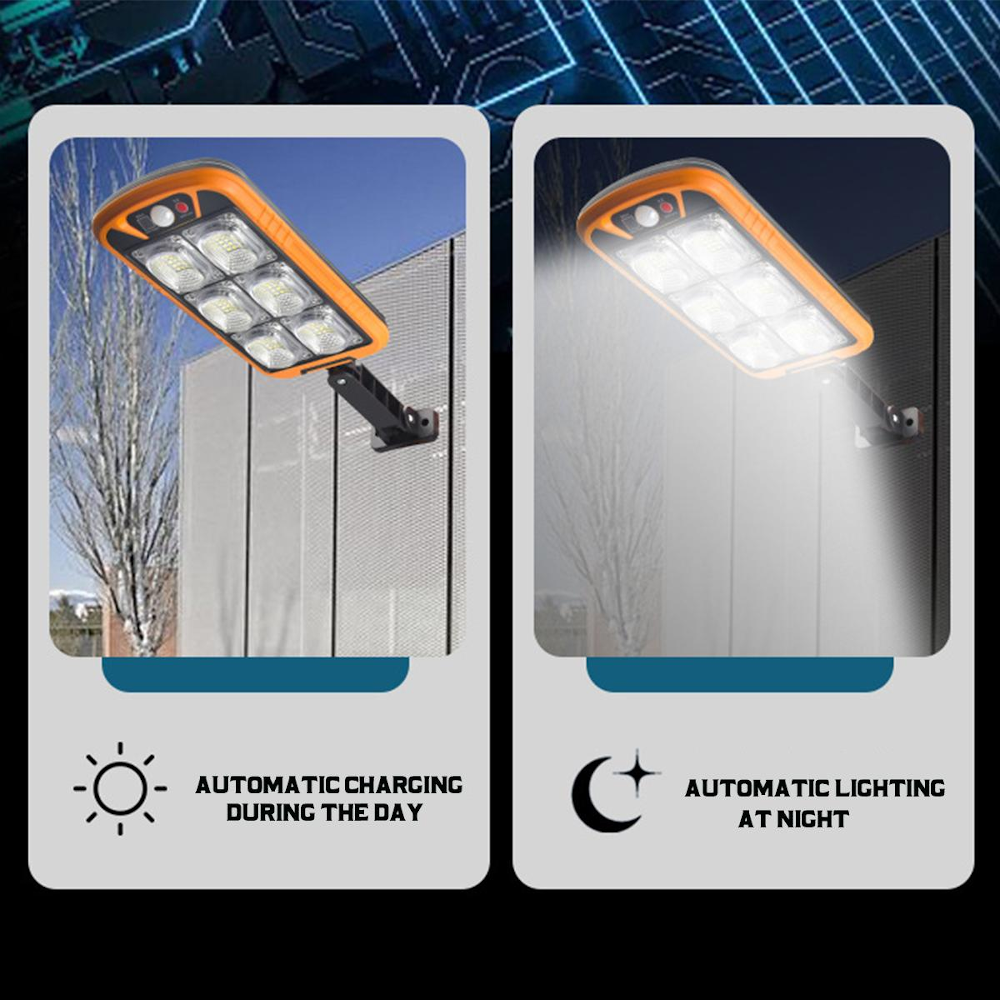 Solar Street COB Light With Sensor ZB-150B | Motion Sensor Security Streetlight for Parking Lot  Remote Control (Random color)