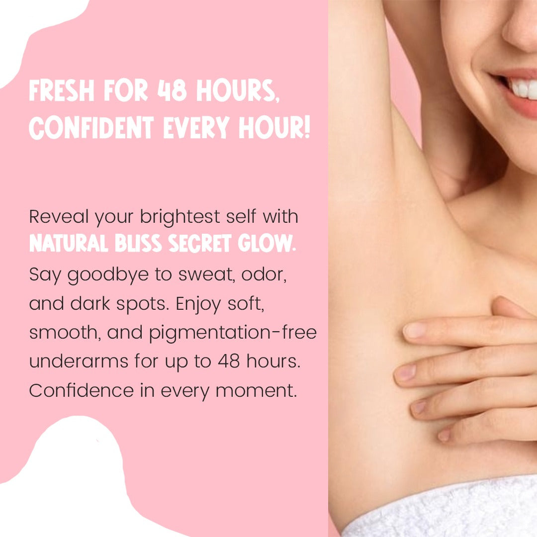 Secret Glow Original Underarm Brightening &amp; Odor Control Cream | Long-Lasting Odor Control | Hydrating &amp; Gentle Formula 50g