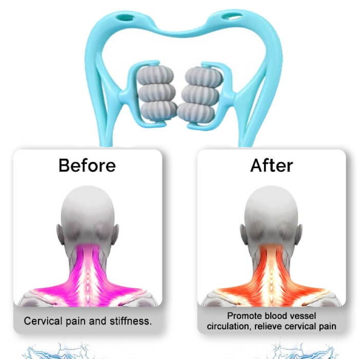 6 Wheel Pressure Point Neck Massager Relieve Neck, Back And Shoulder Pain (Random Color)