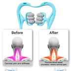 6 Wheel Pressure Point Neck Massager Relieve Neck, Back And Shoulder Pain (Random Color)