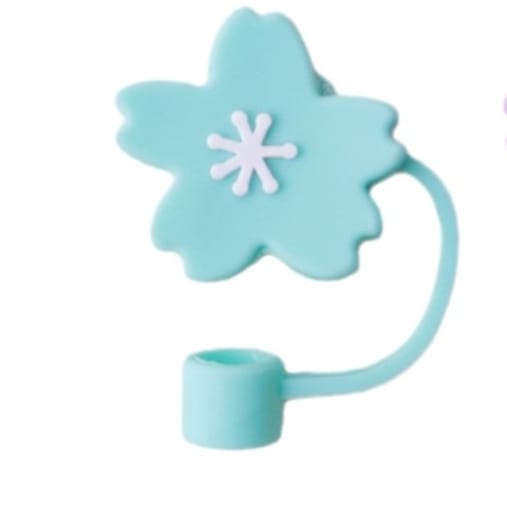 Silicone Flower Stopper Compatible with 40oz Tumbler | Reusable Spill-Resistant Straw Cover | Random Color
