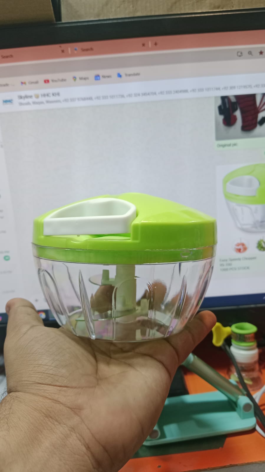 Multi-Function Food Processor - Chopper, Cutter, Grinder, Shredder, Mincer, Mini Garlic Slicer &amp; Slicer for Kitchen (Random Color)