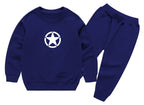 Star Printed Sweatshirt & Pajama Trouser Tracksuit for Kids | Winter Warm Fleece Clothing Set Outfit for Boys & Girls – Cozy & Stylish | FOR BABY AND KIDS