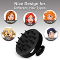 Head Cleansing &amp; Scalp Massage Brush – Soft Bristles for Wet &amp; Dry Use (Black color)