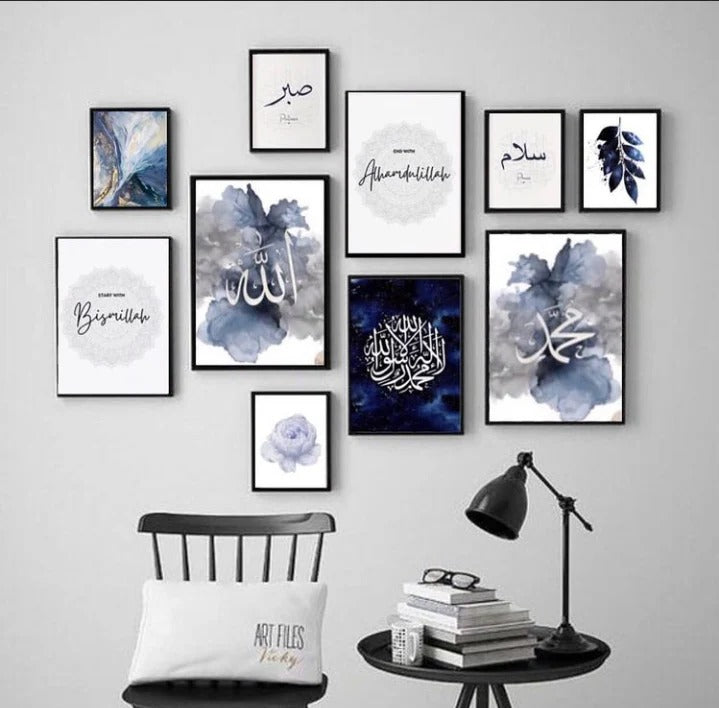 Wooden Photo Frame Set – 10 Pcs, Assorted Sizes for Wall & Table Décor