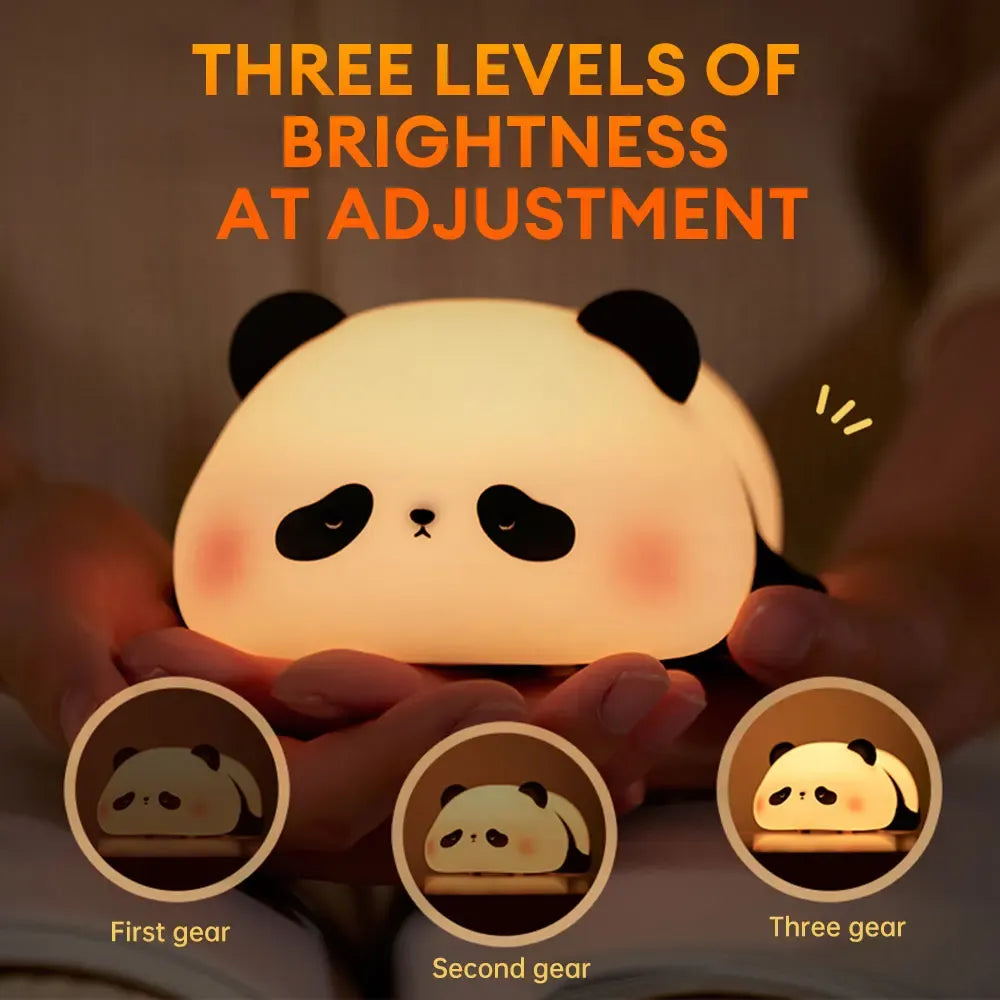 Cute Panda Night Light Silicone Soft Lamp Portable And Child Safe Bedside Light  Reliable Performance And Everyday Lighting Support