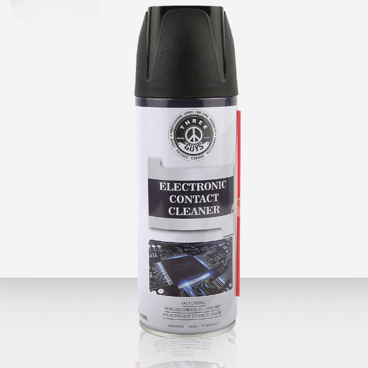 THREE GUYS Electronic Contact Cleaner Spray 450ml – Fast Drying Formula for Switches, Circuit Boards, Sensors & Electronics | German Engineered