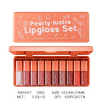 Dragon Ranee 10 Pieces Velvet Matte Pink Lipstick Set Sexy Long Lasting Makeup Waterproof Lip Gloss for Girls DR23