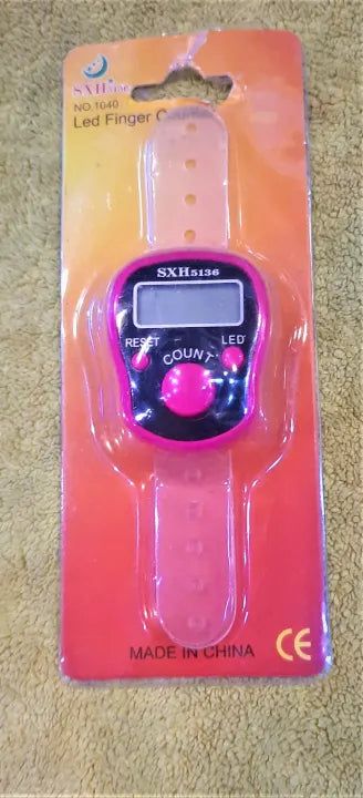 SXH Original Finger Counter with LED - Counts ( Tasbeeh / Digital Clicker ) (Random Color)