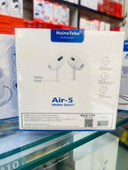 Haino Teko Air-5 True Wireless Earbuds – Germany Quality TWS with Touch Controls, Deep Bass, and Portable Charging Case