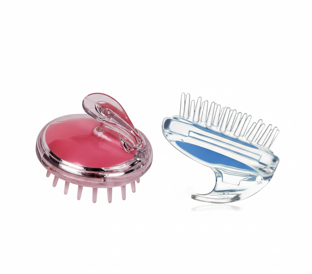 Hair Wash Brush & Scalp Massage Comb – Anti-Dandruff Haircare Brush with Soft Silicone Bristles | Deep Scalp Cleanser, Hair Growth Massager, Anti-Itch, Anti-Hair Fall
