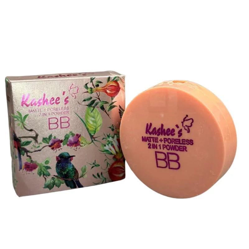 Kashees 2 In 1 Face Powder 110g – Dual Coverage Foundation & Setting Powder with Smooth Matte Finish, Long-Lasting Oil Control Formula for Flawless Everyday Makeup