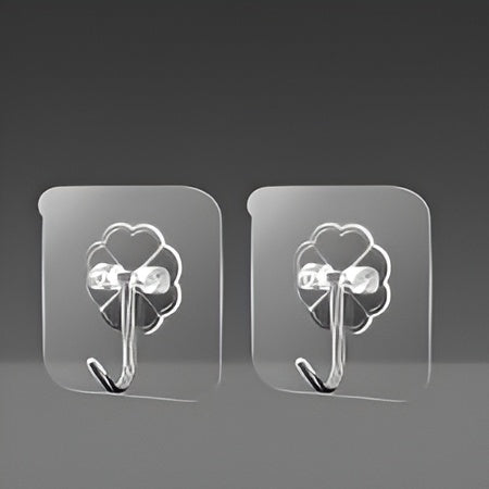Transparent Self-Adhesive Wall Hook – Strong Hold | No Drill | Damage-Free Hanging Pack of 10