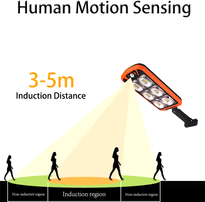 Solar Street COB Light With Sensor ZB-150B | Motion Sensor Security Streetlight for Parking Lot  Remote Control (Random color)