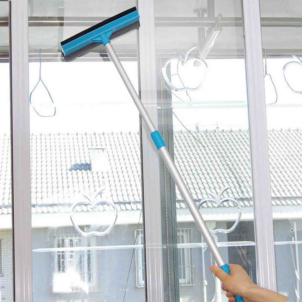 Royal 2-in-1 Window Squeegee with Aluminium Rod Handle – Glass Cleaning Wiper