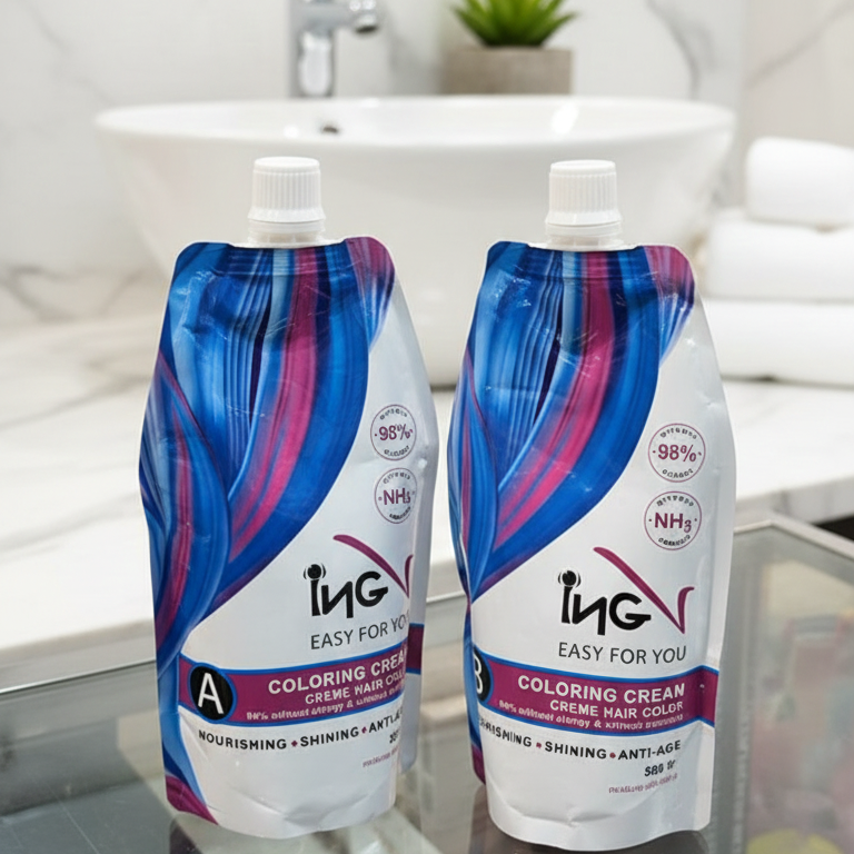 INGV Hair Color Cream 1000ml (500ml + 500ml) – Salon-Quality Hair Dye, Rich Pigment, Long-Lasting Color, Smooth Application & Professional Results