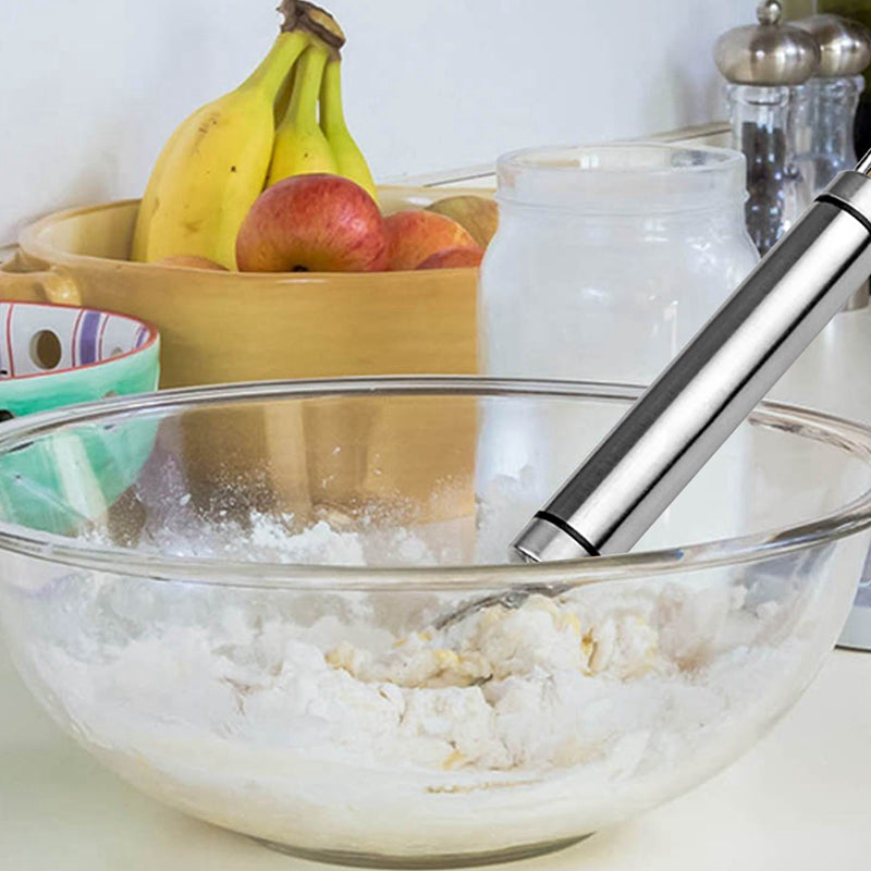 Manual Non Stick Steel Flour Cream  Mixer Beater | Dough Whisk Mixer, Kitchen Baking Blender Tool