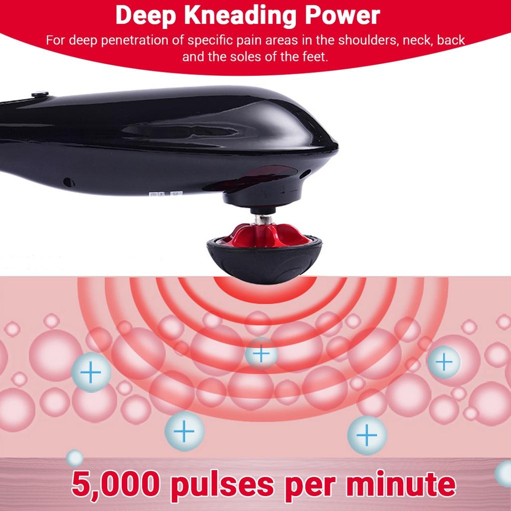 Blue idea Rechargeable Cordless Massager with different heads | Deep Massager for Muscles Neck Cordless Electric Body Massager