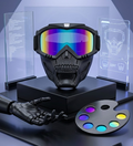 Premium Skull Goggles Mask – Full Face Tactical Protection for Bikers (Multi-Color Iridium Lens)