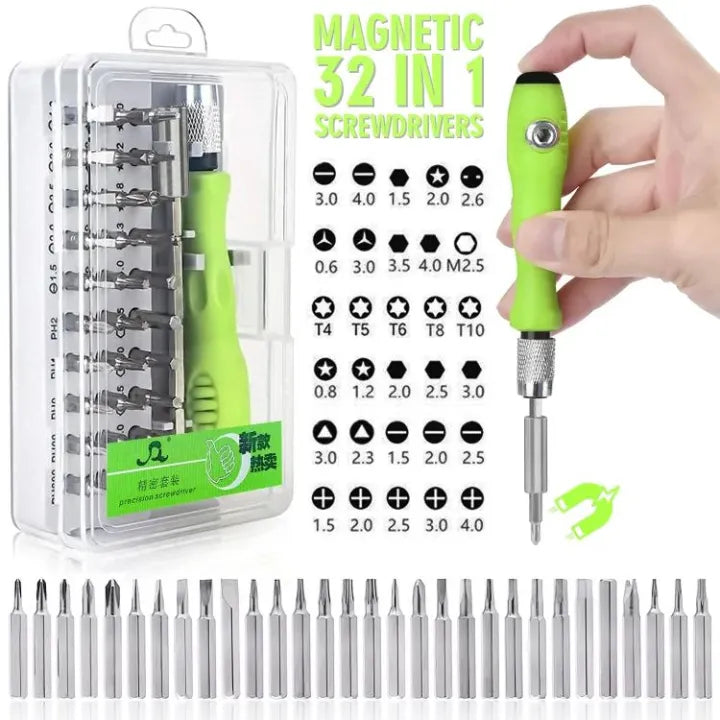 32-in-1 Precision Screwdriver Set – Multi-Bit Repair Tool Kit for Electronics & Home Use
