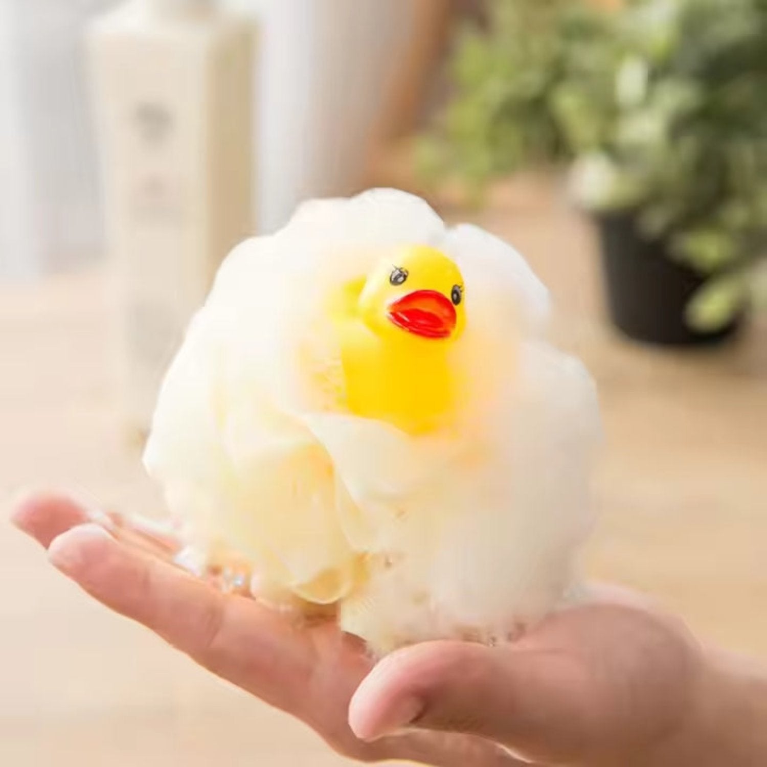 Kids Bath Sponge Ball - with Soft Toy