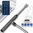 360° Outdoor Kitchen Lighter Usb Rechargeable Portable Electronic Arc Lighter Flexible Neck Safety Lock Windproof Eco Friendly Design (Random Colors)