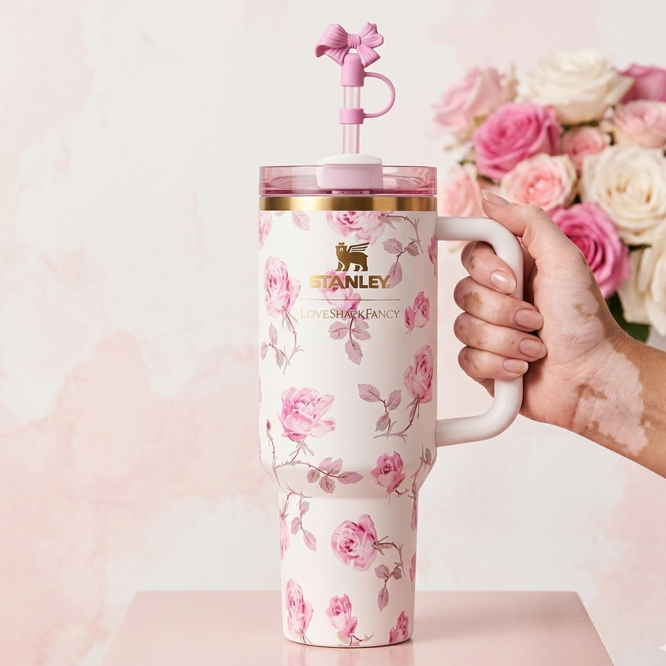 40 Oz Stanley X Coquette Tumbler Providing Durable Quality Comfortable Use Everyday Hydration Support - 1.18 Liter