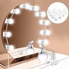 Dimmable LED Vanity Mirror Lights Kit – 10 LED Hollywood Style Bulbs for Makeup Dressing Table & Bathroom Mirror