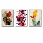 Set of 3 Premium Wall Art Photo Tiles – Modern Home Decor Sets