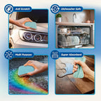 Multi-Purpose Microfiber Rainbow Sponge – 12 Layer Durable Cleaning Sponge for Kitchen & Household Use