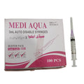 Medi Aqua 3cc Syringes – Precision, Safety & Comfort for Medical Use, Designed for Accurate Dosage, Smooth Injection & Reliable Patient Care Every Time (Pack of 100)