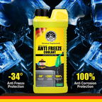 THREE GUYS Antifreeze Coolant Green – Long Life Ready-to-Use Coolant | IAT Formula | Radiator Coolant for Car, SUV & Bike Engines | Rust & Freeze Protection | 1L
