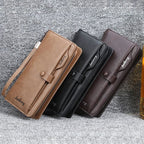 Balebaily Long Zipper Wallet for Men & Women PU Leather Wallet with 15 Card Slots Phone Pocket and Photo Window
