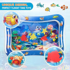 Inflatable Water Play Mat – Premium Baby Toy for Infants & Toddlers (3–24 Months), Muscle Strengthening & Sensory Development, 27.4x21.5x2.2 inch (Random Color)