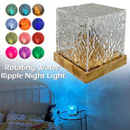 Dynamic Rotating Water Ripple Night Light milti Colors Flame Crystal Lamp for Living Room, Study, Bedroom/Galaxy Projector Light for Bedroom - Ocean Wave LED Night Light
