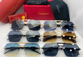 Cartier Luxury Rimless Square Sunglasses For Men And Women With Gradient UV Style Fashion Glasses