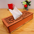 Wooden Tissue Box Elegant Design Smooth Finish Easy Use Durable Construction For Home And Offices