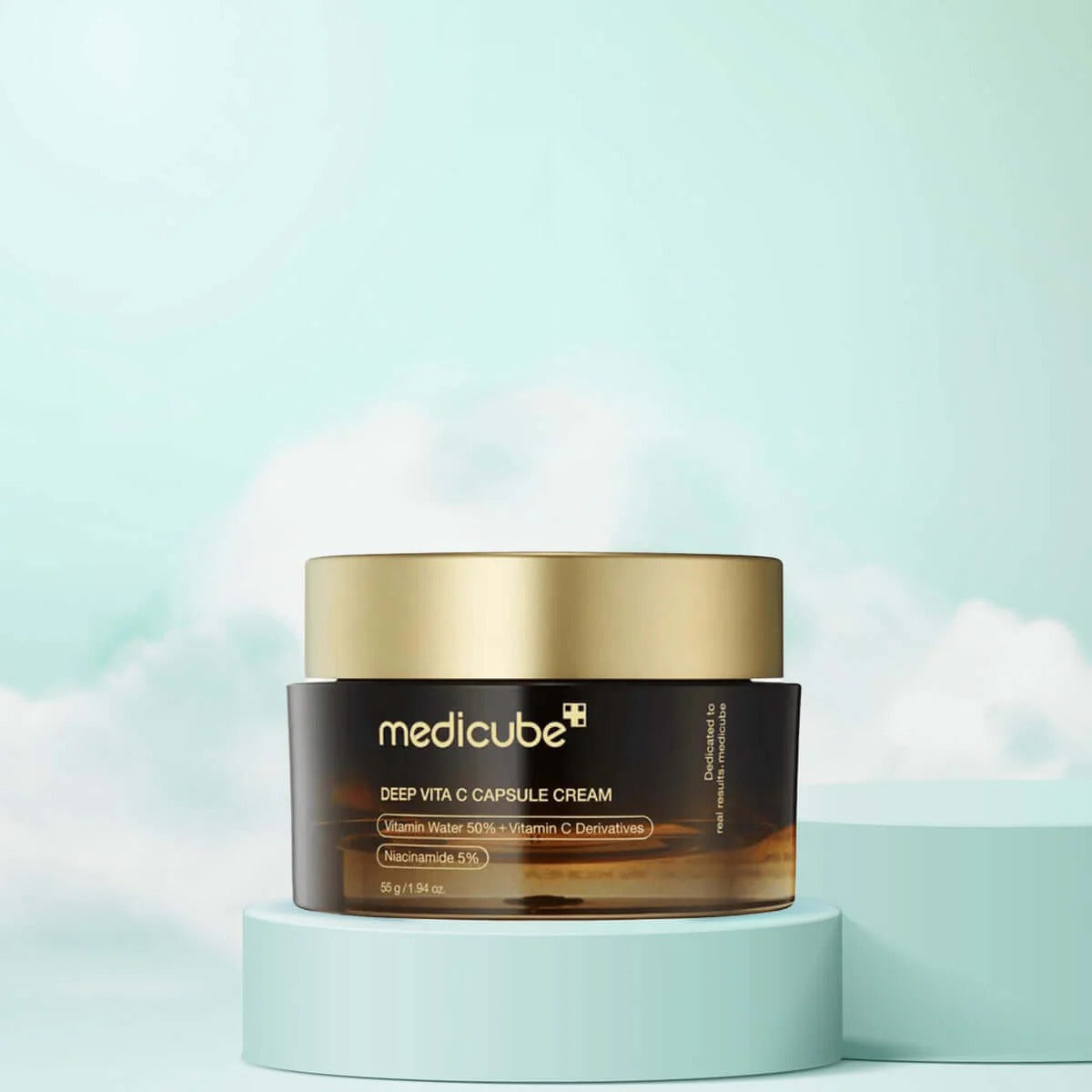 Medicube Deep Vita C Capsule Cream 55g | Brightening & Anti-Aging Vitamin C Moisturizer | Glowing Skin Care 55g