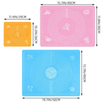Non-Stick Silicone Baking roti Mat large size With Measurements Heat Resistant Cookie Sheet Oven Liner 40*50cm (Multi color)