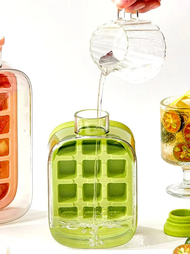 My Crush Cup Ice Cube Tray, Water Bottle Ice Cube Tray, Cool Summer Ice Cube Cup, Upgraded Ice Cube Bottle, Reusable Press-to-Cold Ice Cube Hydration - 500ml - Random Color