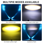 Universal Motorcycle LED Auxiliary Headlight – High/Low Beam Super Bright Fog &amp; Driving Light with Waterproof IP65 Spotlight for All Bikes and Weather Conditions
