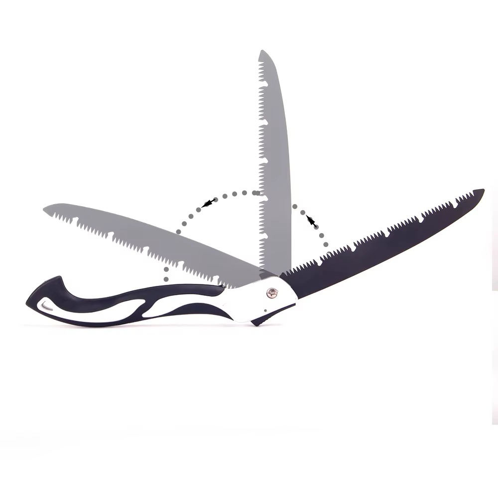 Foldable Saw Camping Tool Folding Hand Pruning Saw with Blades - Folding Saw Efficient Chip Removal Lock Design Pocket Pruning Saw for Bone Trees Wood Trimming Cutting ( Random Color )