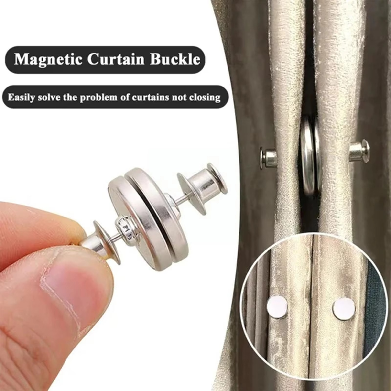 Curtain Pins, Curtain Tiebacks, Magnetic, Gap Resistant, Lace | Curtains, Curtain Accessories, Fasteners | Curtains Button Magnet