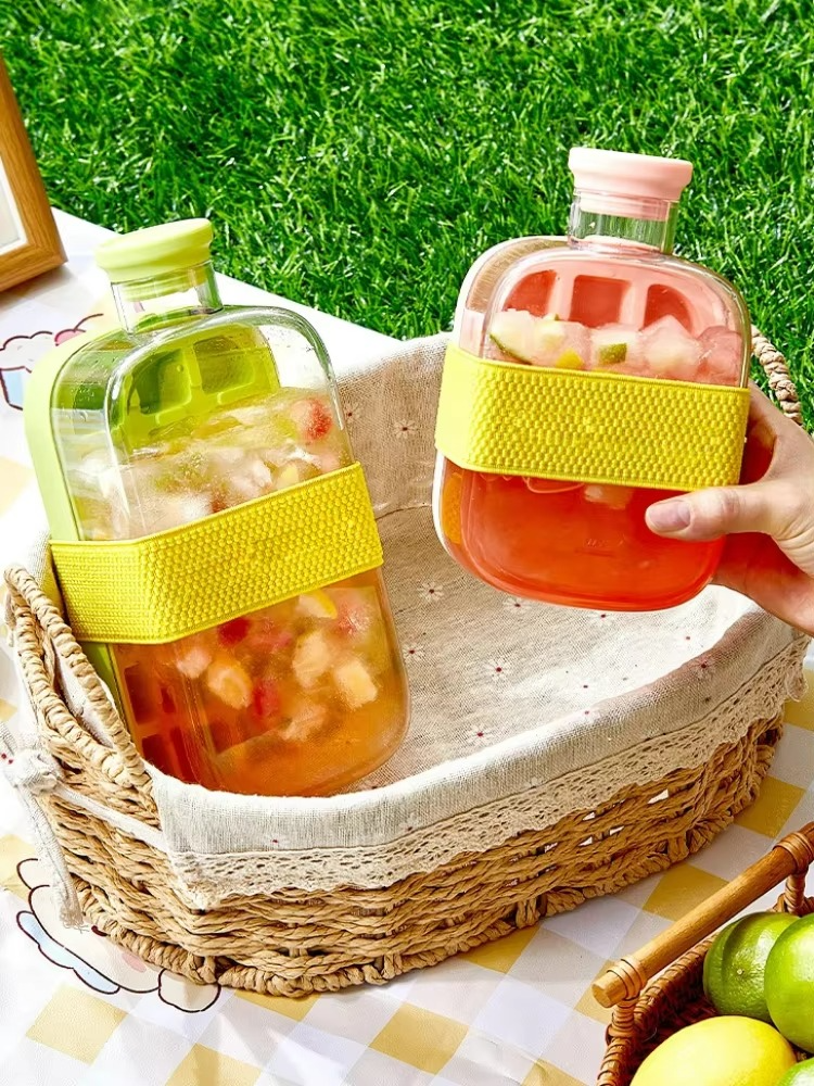 My Crush Cup Ice Cube Tray, Water Bottle Ice Cube Tray, Cool Summer Ice Cube Cup, Upgraded Ice Cube Bottle, Reusable Press-to-Cold Ice Cube Hydration - 500ml - Random Color