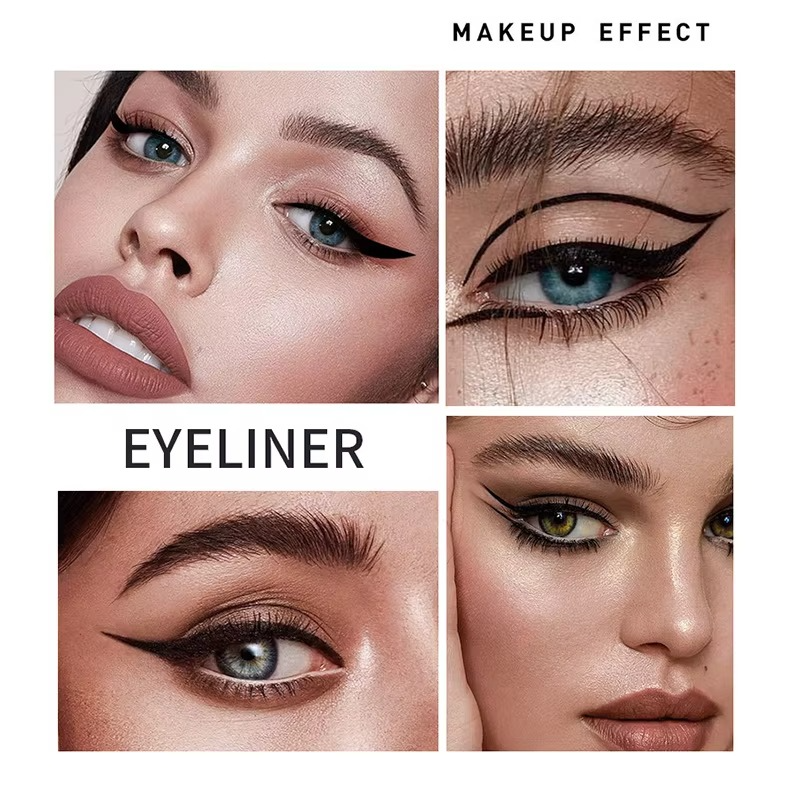 2 in 1 Winged Stamp Liquid Eyeliner Pencil Waterproof Fast Dry Lasting Black Eye Liner Pen | 2 in 1 Fit Colors Eyeliner For Girls | Eyeliner Pen 