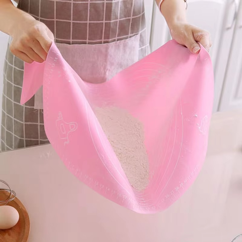 Non-Stick Silicone Baking roti Mat large size With Measurements Heat Resistant Cookie Sheet Oven Liner 40*50cm (Multi color)