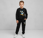 Black Duck Printed Kids Tracksuit | Winter Fleece Sweatshirt & Trouser Set – Warm, Soft & Stylish Garments for Boys & Girls FOR BABY AND KIDS