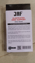 JAF Elasticated Knee Support Deluxe Knee Brace – Comfortable Compression Support (Pack of 1)